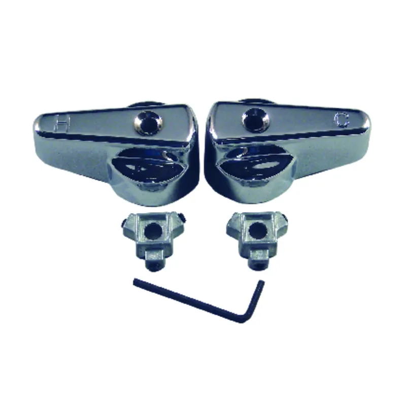 Universal Chrome Bathroom And Kitchen Faucet Handles With Adapters And Wrench