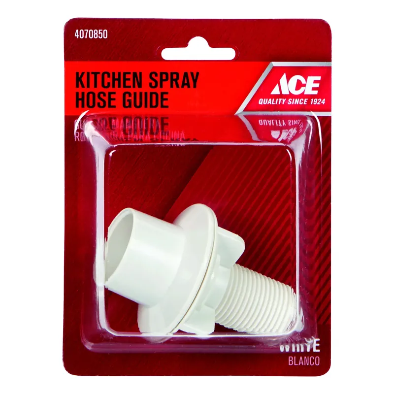 Universal White Spray Hose Guide For Deck And Sink Mounted Faucets