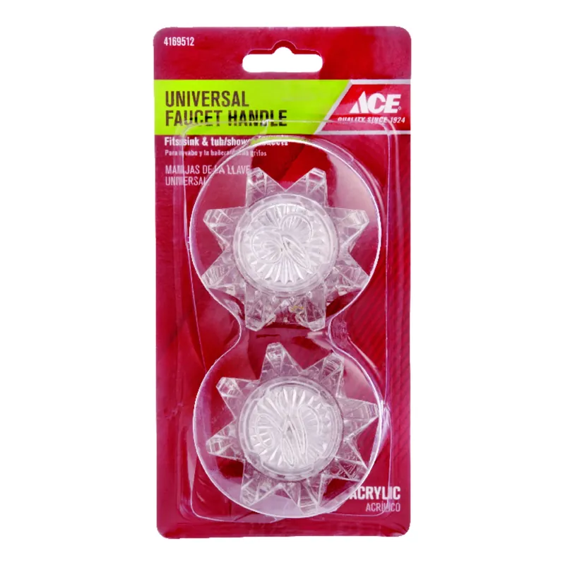 Universal Clear Acrylic Faucet Handles For Sink, Tub, And Shower - Model A0088889