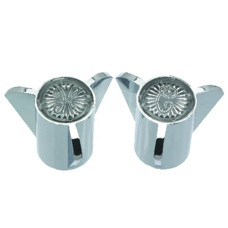 Sayco Chrome And Zinc Metal Hot And Cold Faucet Handles For Tub And Shower
