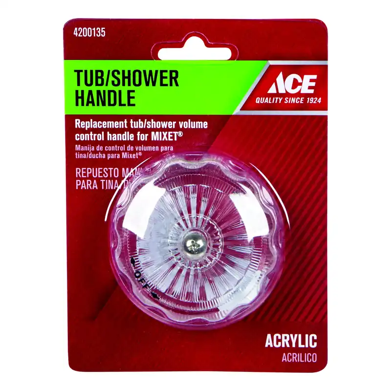 Clear Plastic Tub And Shower Handle For Mixet Faucets - Model A0088201