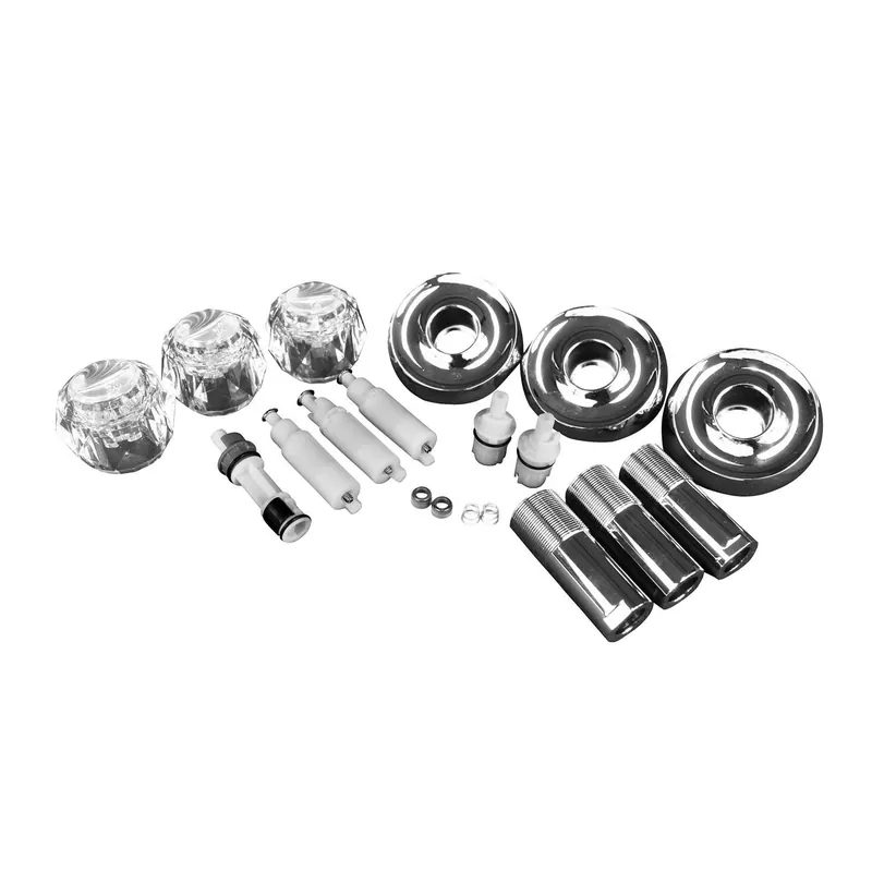 Chrome Tub And Shower 3-handle Remodeling Kit For Delta Faucets