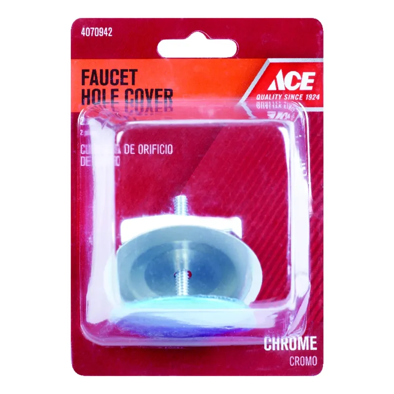Universal Chrome Faucet Hole Cover 2 In. Diameter For Standard Sinks
