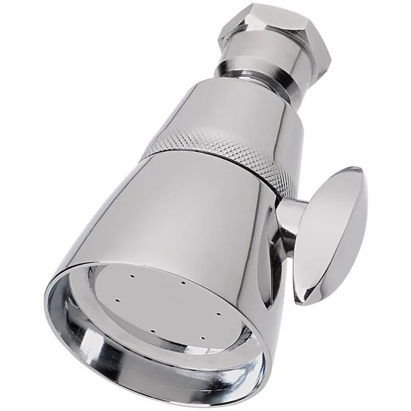 Oakbrook Chrome Brass Wall‑Mount Showerhead – Dual Spray, 1.8 GPM Water‑Saving Design