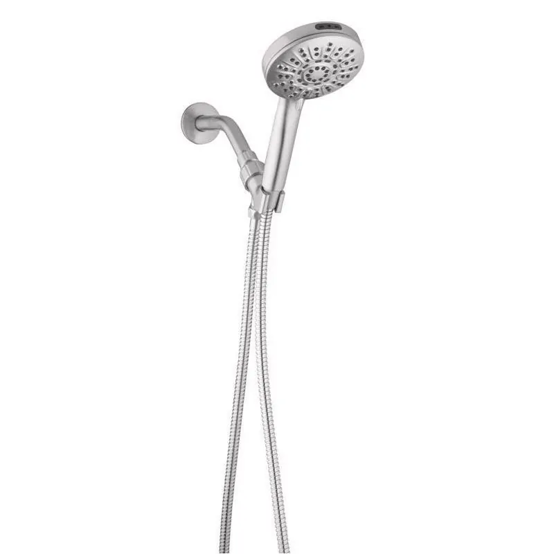 Oakbrook Collection Brushed Nickel Handheld Showerhead – 6 Spray Settings, 1.8 gpm
