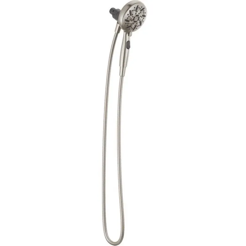 Delta Brushed Nickel Handheld Showerhead – 6 Spray Modes, 1.75 GPM, Durable ABS Plastic
