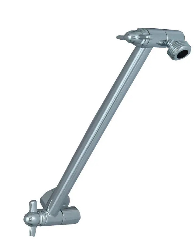 Chrome Brass Adjustable Shower Arm For Standard And Raincan Shower Heads