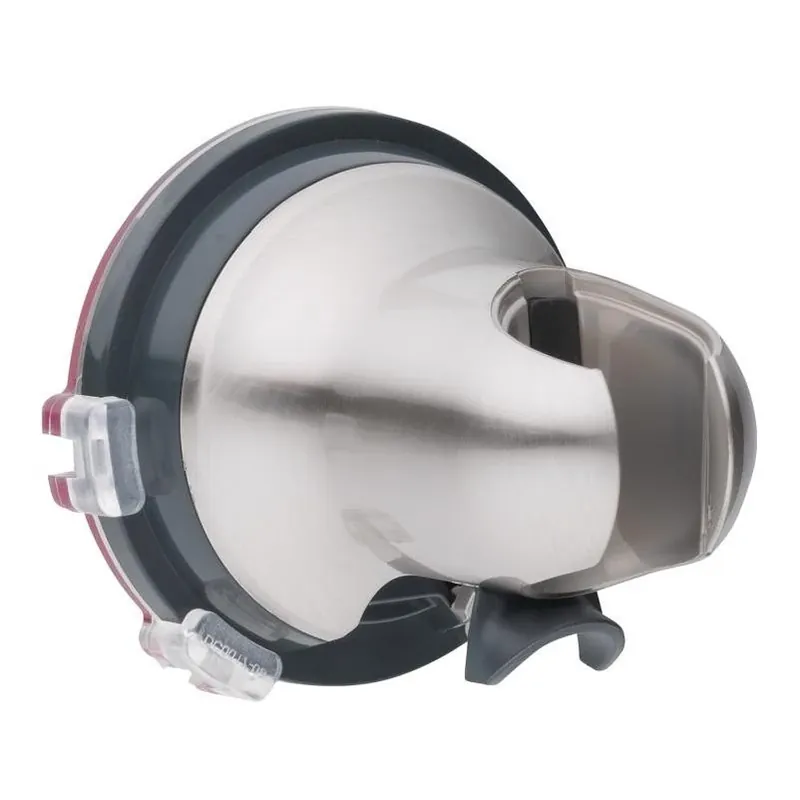 Oakbrook Brushed Nickel Suction‑Cup Showerhead – Adjustable Plastic Spray, 1/2‑in Connection