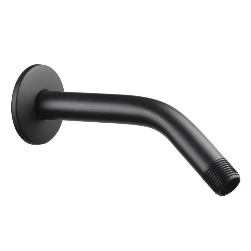 Matte Black 8‑in Stainless Steel Shower Arm Flange – Oakbrook Collection
