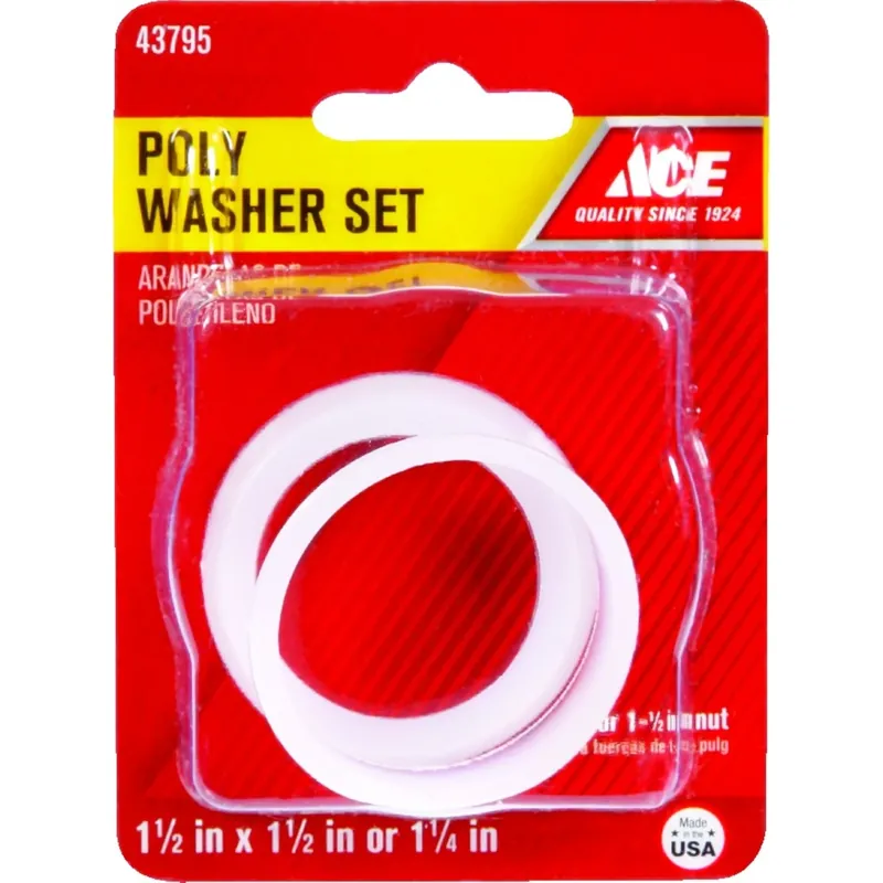 Ace 1-1/2 In. Dia. Plastic Poly Washer 2 Pk
