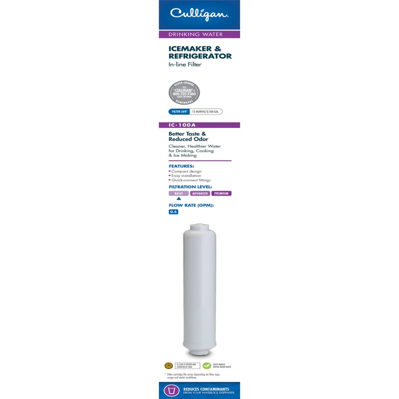 Inline Icemaker / Refrigerator Dispenser Drinking Water Filter