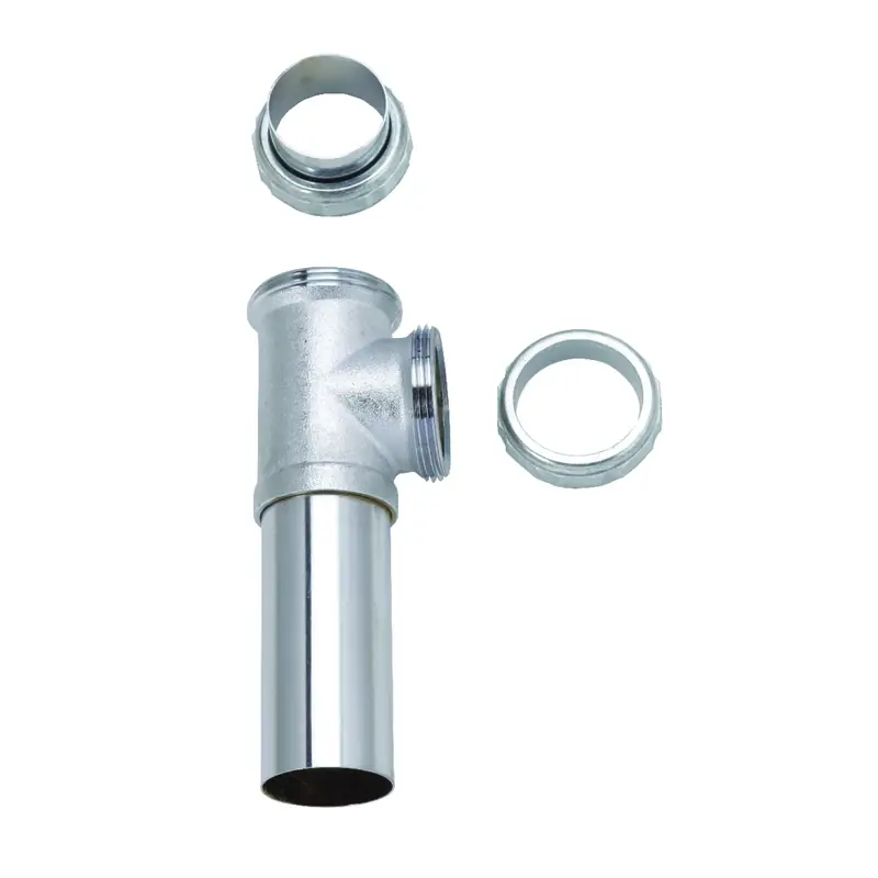 1-1/2 In. Diameter Satin Brass Tee And Tailpiece For Kitchen Sinks