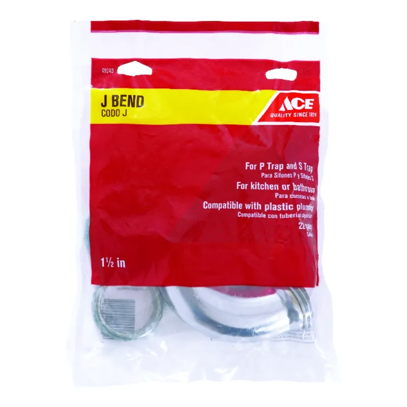 1-1/2 In. Diameter Chrome Plated Brass J Bend For Plumbing