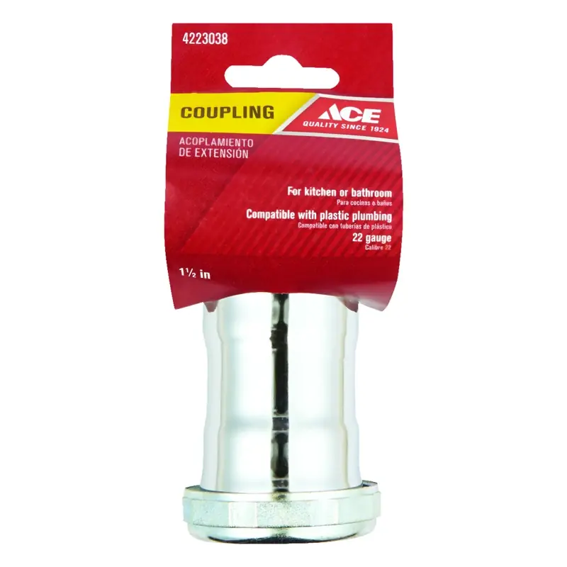 1-1/2 Inch Diameter Brass Coupling For Plumbing Applications