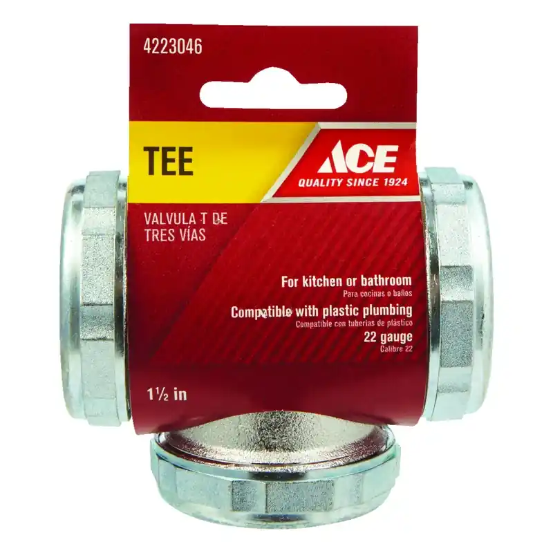1-1/2 In. Diameter Brass Tee For Double Bowl Sink Installations
