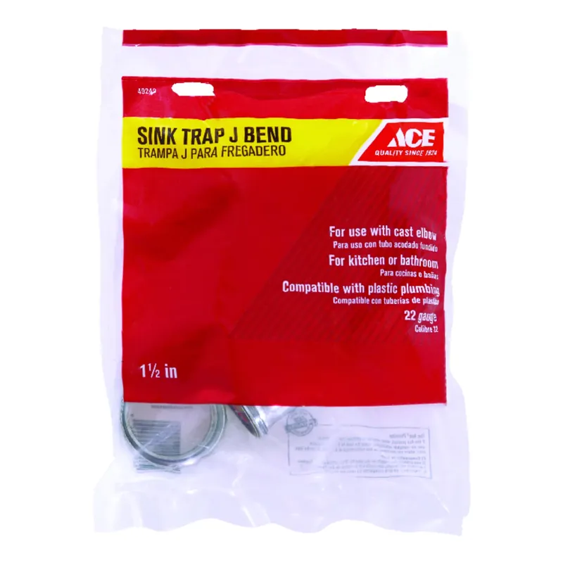 1-1/2 In. Diameter Chrome Plated Brass J Bend For Plumbing