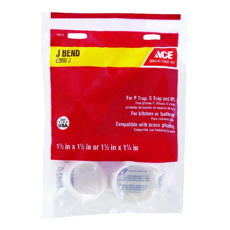 1-1/2 In. Diameter Plastic J-bend For Kitchen And Bathroom Plumbing