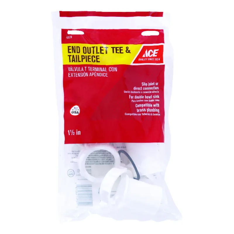 1-1/2 In. Diameter Plastic End Outlet Tee And Tailpiece For Drainage