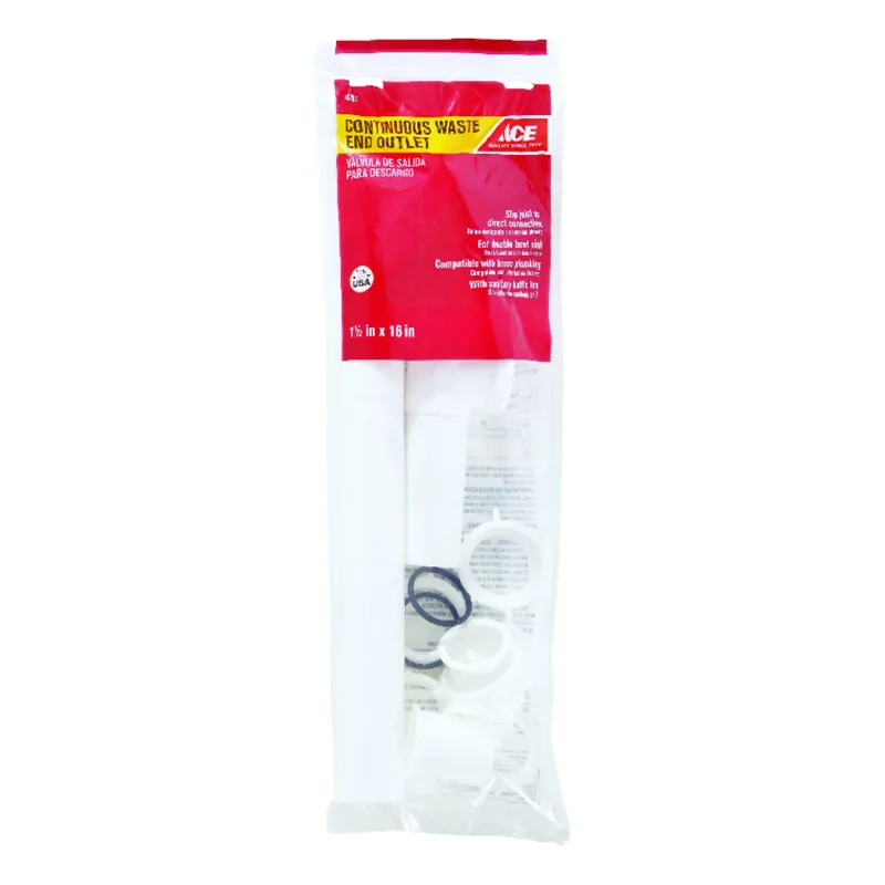 1-1/2 In. Diameter X 16 In. Length Plastic Continuous Waste Outlet