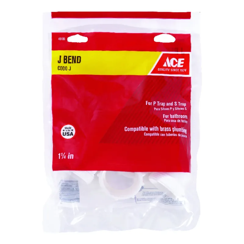 1-1/4 Inch Plastic J-bend For Bathroom Sink Connections