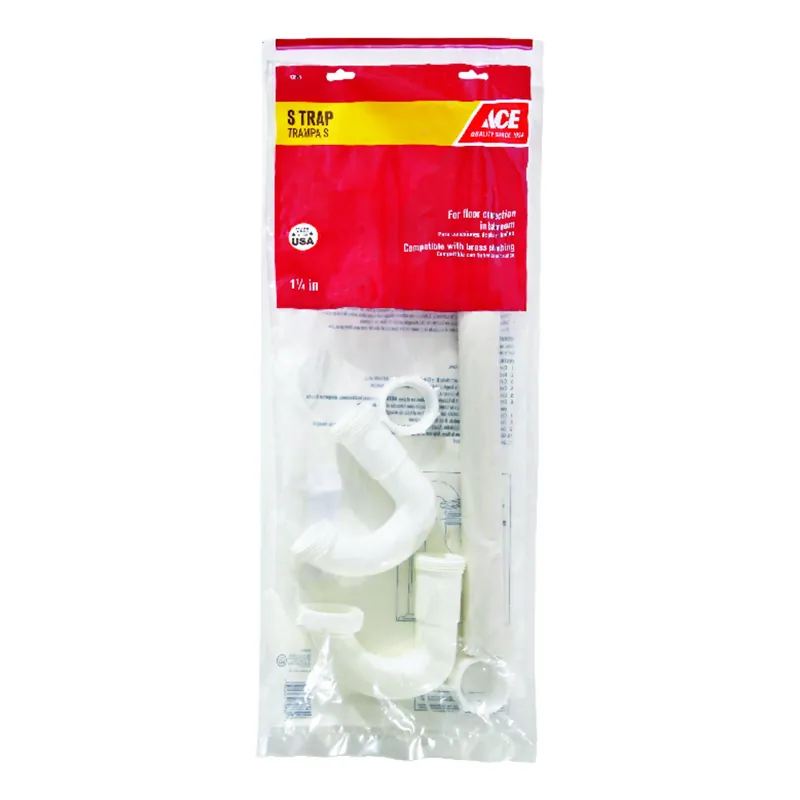 1-1/4 In. D X 20-1/2 In. L Plastic S-trap For Bathroom Installations