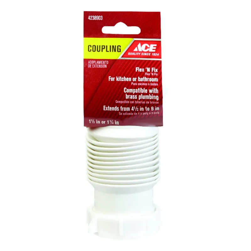 1 1/2 Or 1 1/4 In. D Pvc Coupling For Plumbing Repairs