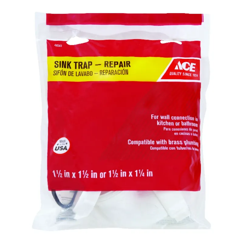 1-1/2 In. Plastic Sink Trap With Slip Joint Elbow And Reducer Washer