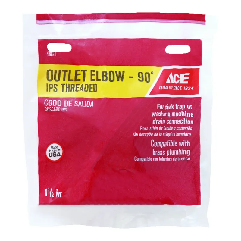 1-1/2 In. Plastic 90 Degree Elbow For Drainage And Pipe Connections