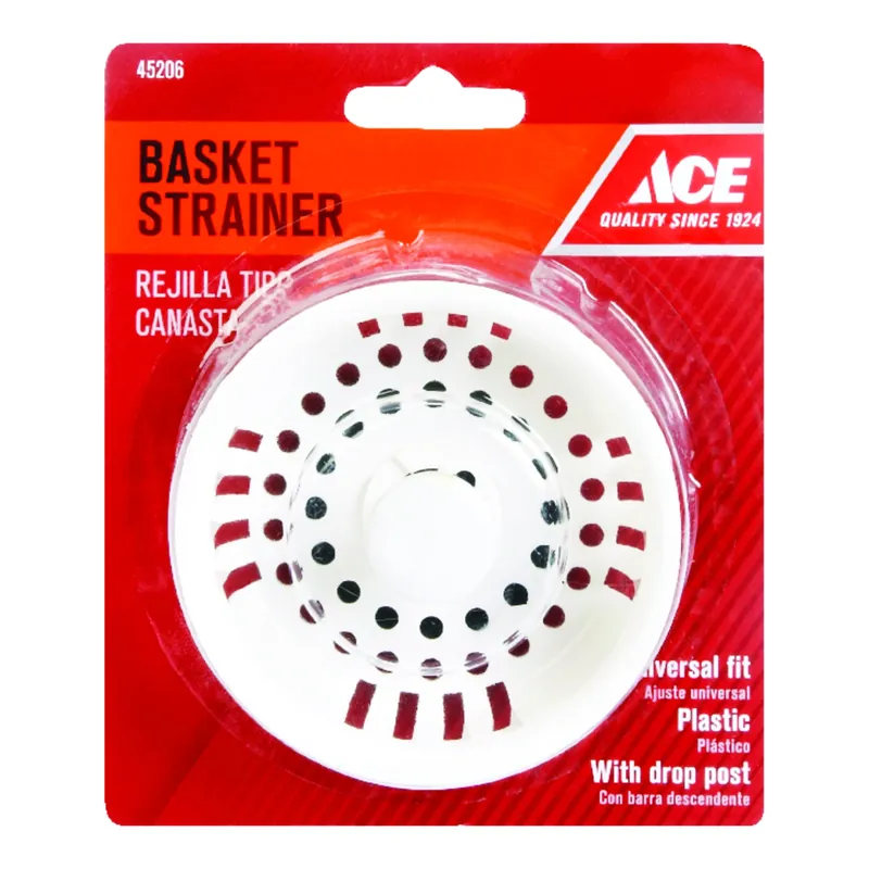 3-1/2 In. D Plastic Replacement Strainer Basket With Adjustable Drop Post