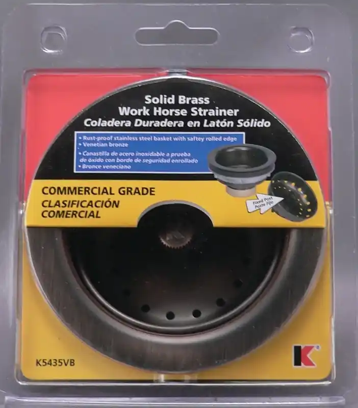 3-1/2 In. Oil-rubbed Bronze Stainless Steel Kitchen Sink Strainer Basket Model K5435vb