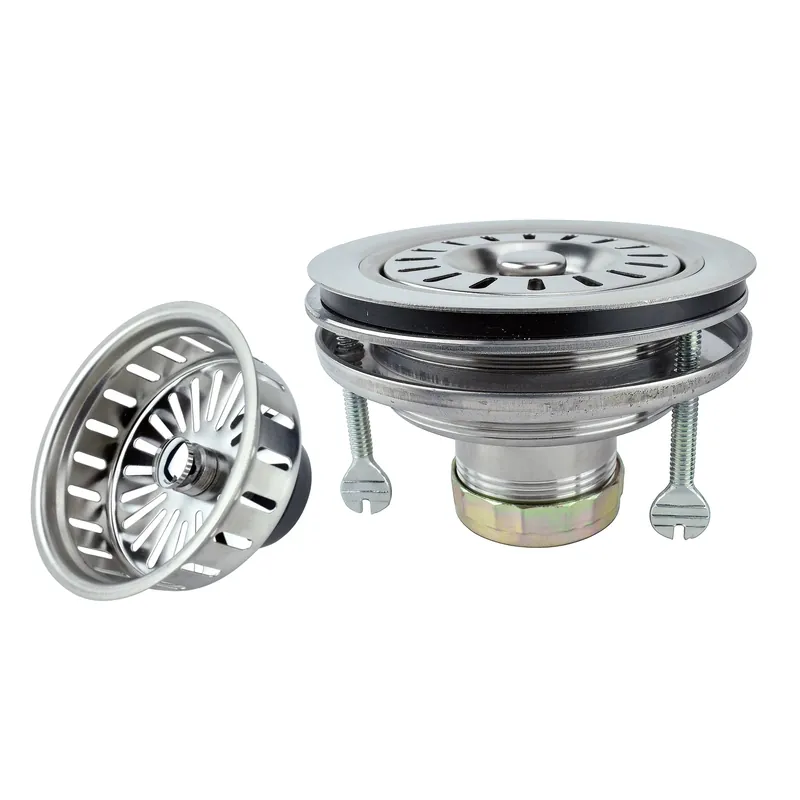 3-1/2 In. Diameter Stainless Steel Sink Strainer With Flat Top Insert