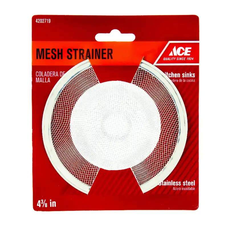 4-3/8 In. Diameter Chrome Stainless Steel Mesh Strainer For Kitchen Sinks