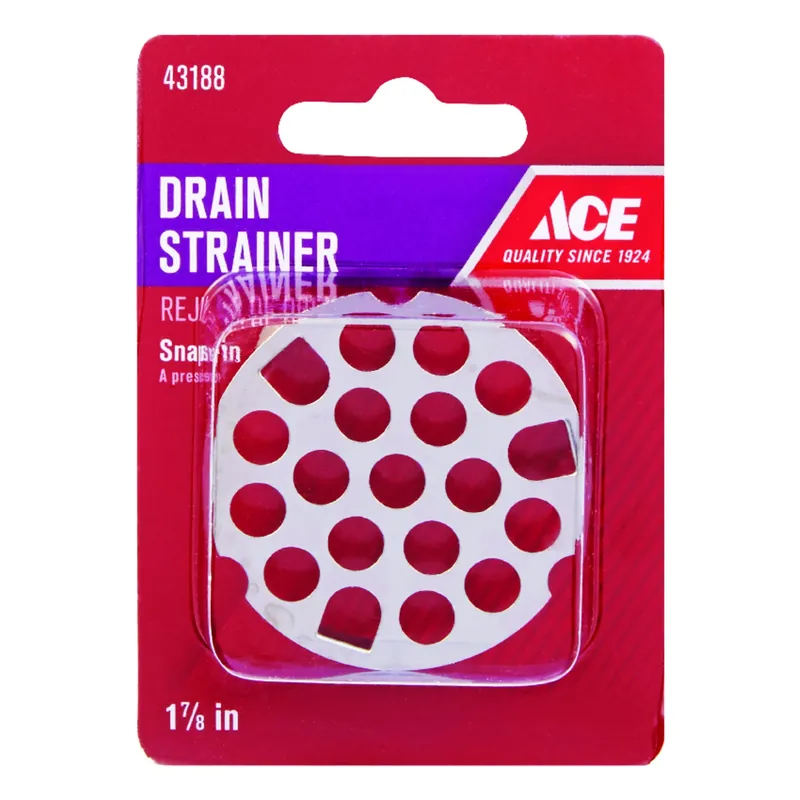 1-7/8 In. Diameter Chrome Stainless Steel Snap-in Sink Strainer