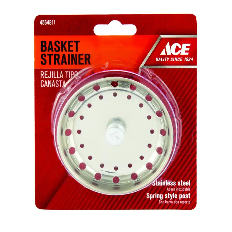 3-1/8 In. Diameter Chrome Stainless Steel Sink Strainer - Model Ace5903-1