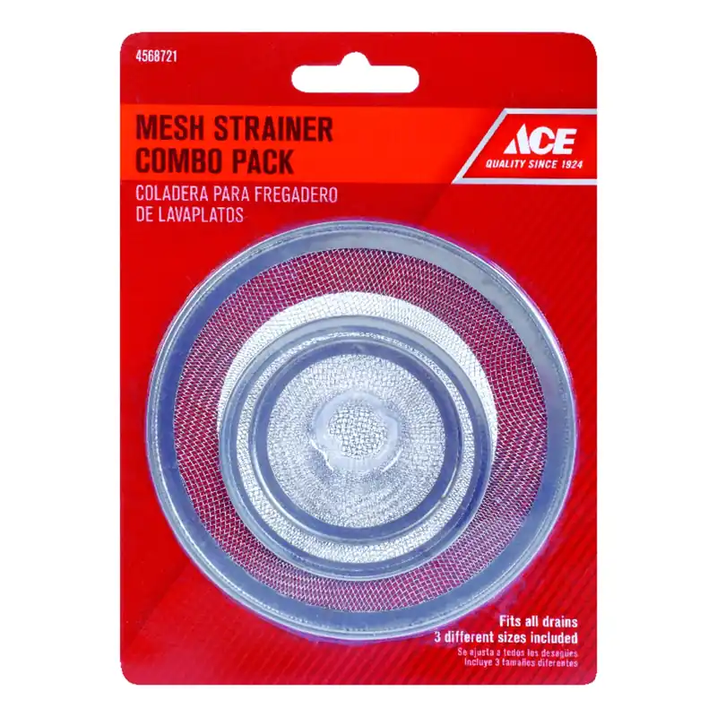2-1/2 In. Diameter Stainless Steel Mesh Strainer For Kitchen And Bathroom