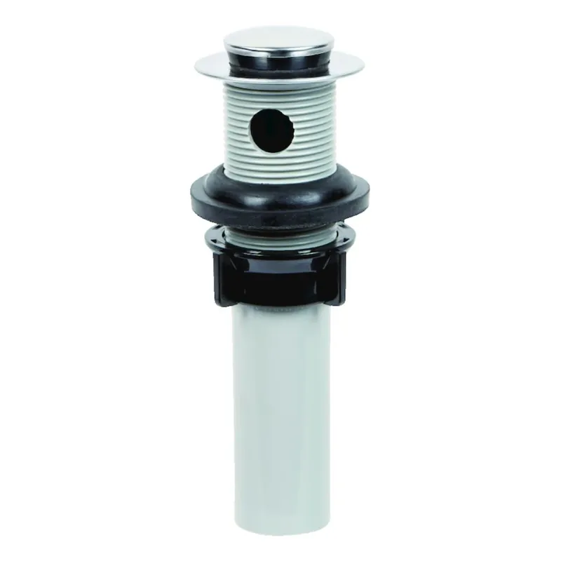 1-1/4 In. Diameter Chrome Plastic Lavatory Sink Drain With Stainless Steel Rim