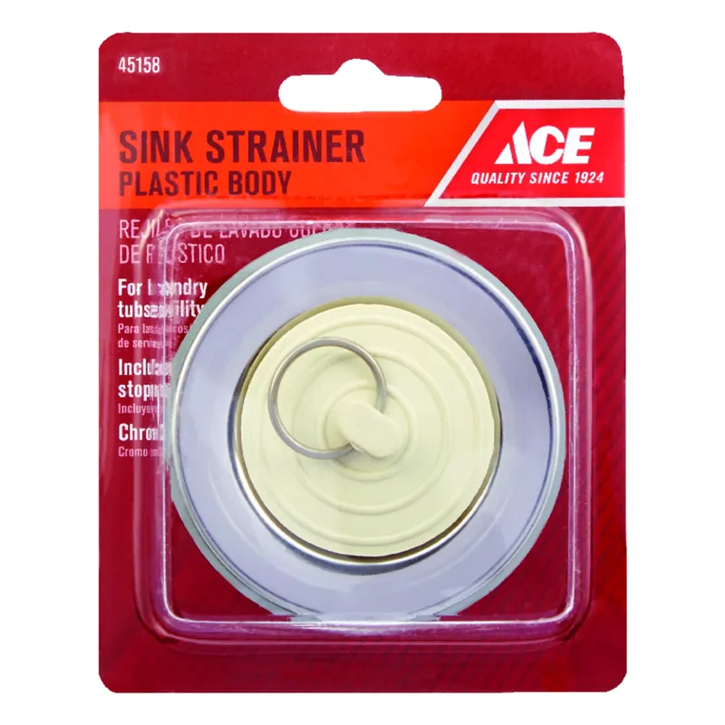 2 In. To 2-1/2 In. Chrome Plastic Laundry Tub Strainer