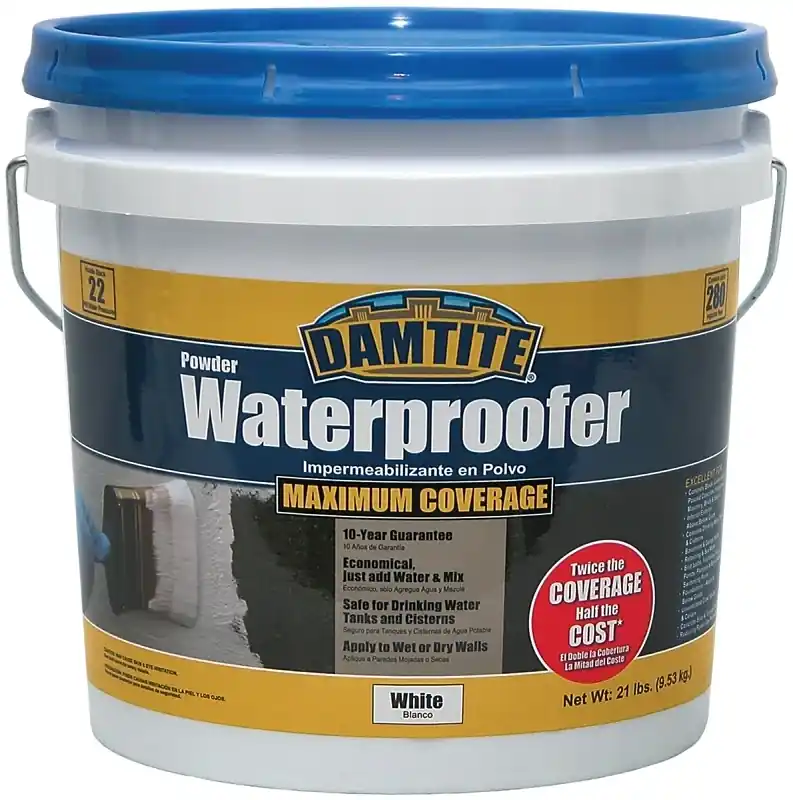 21 Lb. White Powder Masonry Waterproofer For Concrete, Brick, And Stucco