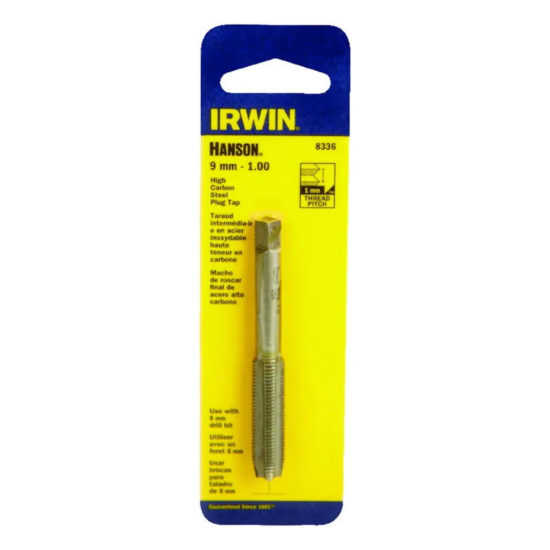 Metric Tap, Carbon Steel, 9mm X 1.00