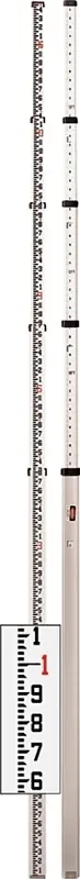 16 Ft. Telescoping Aluminum Leveling Rod With Feet/inches/8ths Graduation