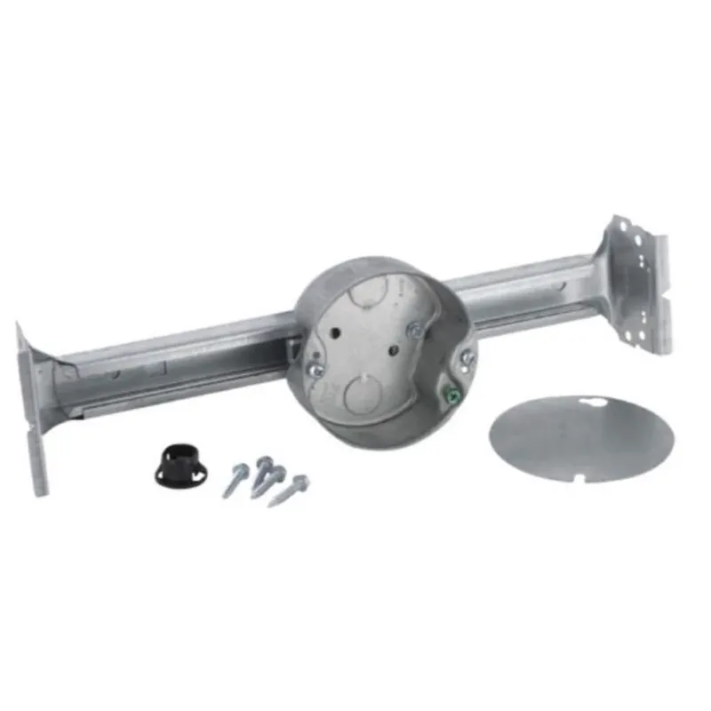 Southwire 4‑in. Galvanized Steel Ceiling Fan Junction Box – 4‑Knockout, 1½‑in. Deep