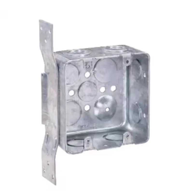 Southwire 2-gang Square Steel Switch Box, 10 Knockouts, Galvanized