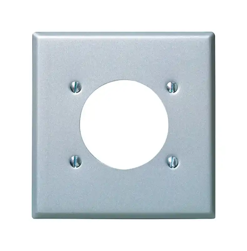 Leviton Smooth 2 Gang Steel Outlet Wall Plate 1 Pk