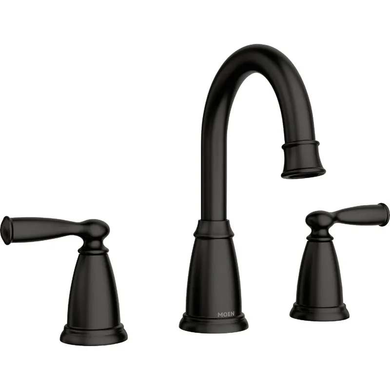 Banbury 2-Handle Widespread High-Arc Bathroom Faucet, Matte Black