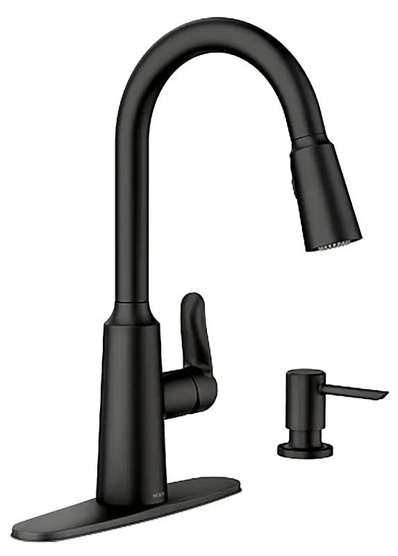 Moen Edwyn One Handle Matte Black Pull-Down Kitchen Faucet