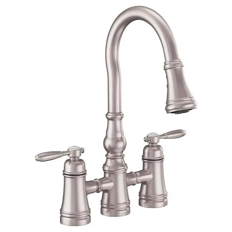 Weymouth Two Handle Stainless Steel Pull-down Kitchen Faucet S73204srs