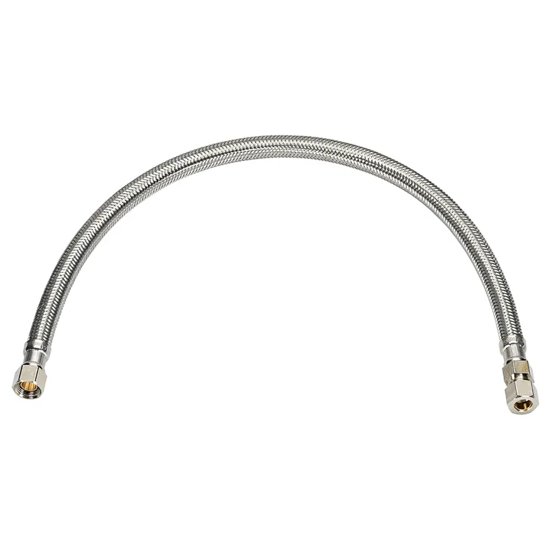 20 In. Stainless Steel Compression Faucet Supply Line 3/8 In. X 3/8 In. Delta Style