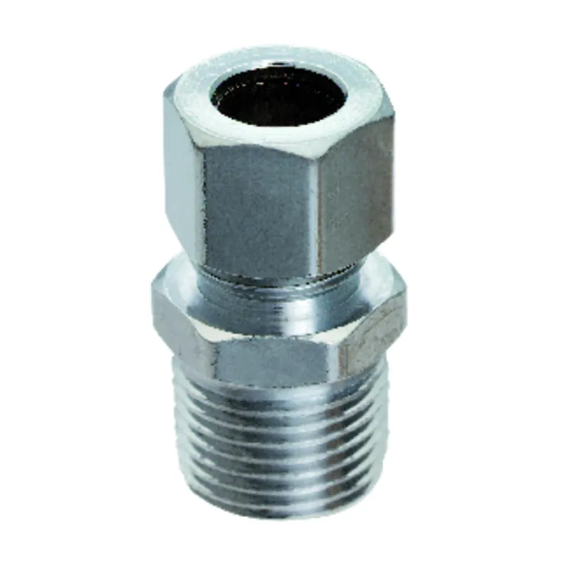 3/8 In. Mpt X 3/8 In. Diameter Compression Brass Straight Connector