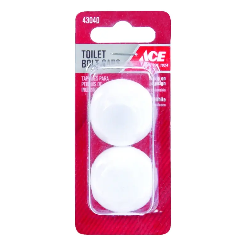 Toilet Bolt Caps - White Plastic Universal Fit For Toilets