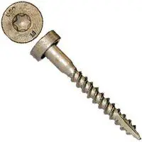 9 X 1-3/8-in Gold Coated Round-head Structural Wood Screws - 50 Count